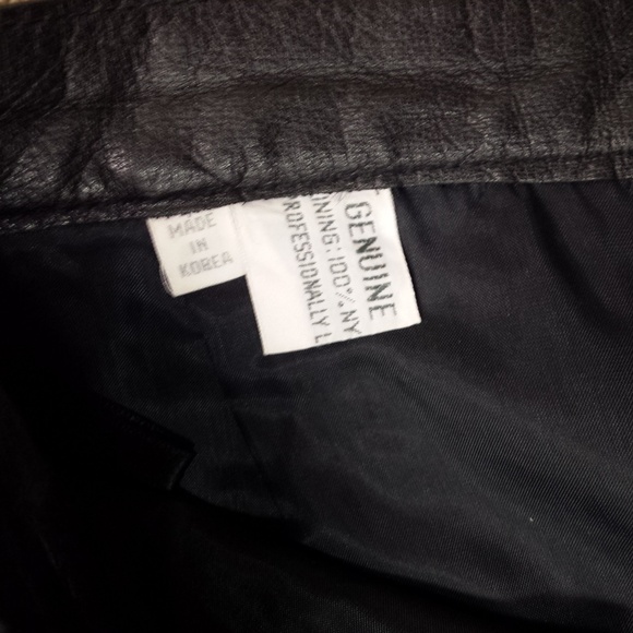 Vintage Leather Pencil Skirt - Picture 5 of 5